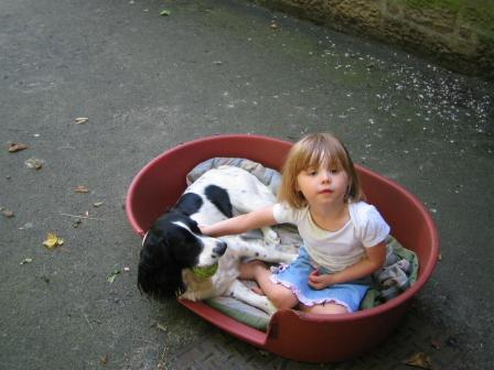 maddie and Tilly at Cornhills Farm.